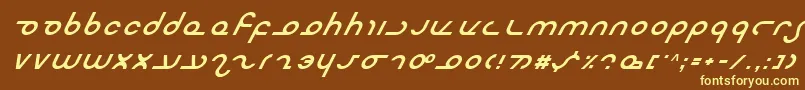 fuente MasterdomItalic – Fuentes Amarillas Sobre Fondo Marrón