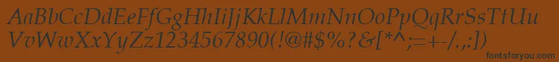 AgpalatialItalic Font – Black Fonts on Brown Background