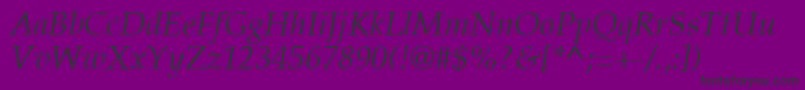 AgpalatialItalic Font – Black Fonts on Purple Background