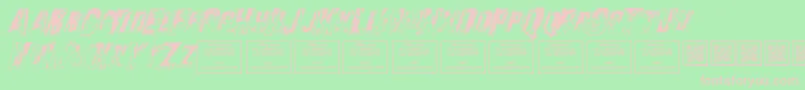 SonsofnoahItalic-fontti – vaaleanpunaiset fontit vihreällä taustalla