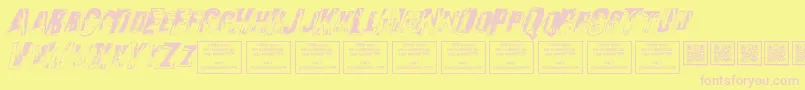 SonsofnoahItalic-fontti – vaaleanpunaiset fontit keltaisella taustalla