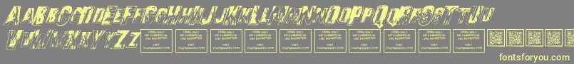 Шрифт SonsofnoahItalic – жёлтые шрифты на сером фоне