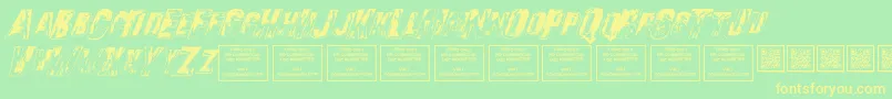 SonsofnoahItalic Font – Yellow Fonts on Green Background