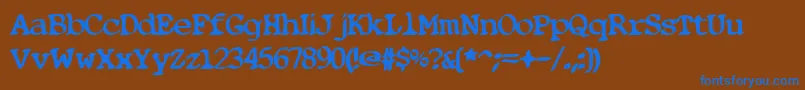 BlobfontG98 Font – Blue Fonts on Brown Background