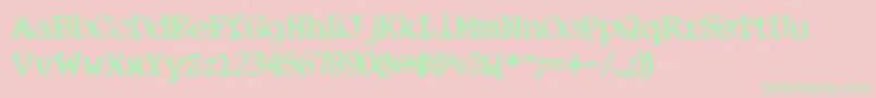 BlobfontG98 Font – Green Fonts on Pink Background