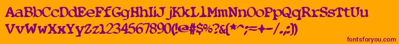 BlobfontG98 Font – Purple Fonts on Orange Background