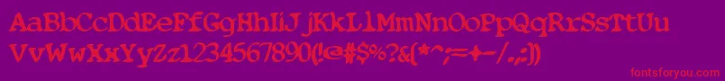 BlobfontG98 Font – Red Fonts on Purple Background