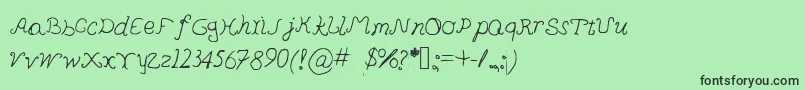 Pedersenfont Font – Black Fonts on Green Background