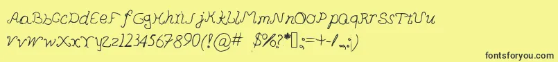 Police Pedersenfont – polices noires sur fond jaune