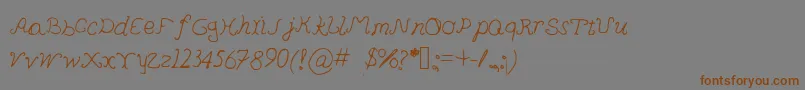 Pedersenfont Font – Brown Fonts on Gray Background