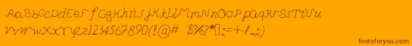 Pedersenfont Font – Brown Fonts on Orange Background