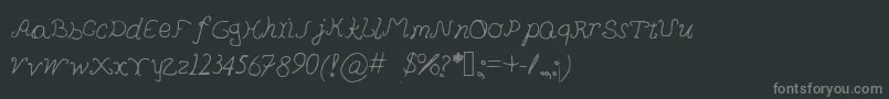 Pedersenfont Font – Gray Fonts on Black Background