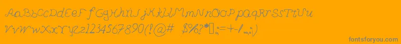 Pedersenfont-Schriftart – Graue Schriften auf orangefarbenem Hintergrund