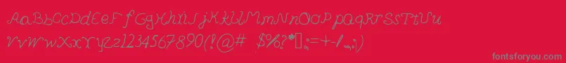 Pedersenfont Font – Gray Fonts on Red Background