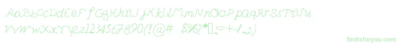 Pedersenfont Font – Green Fonts on White Background