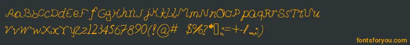 Pedersenfont Font – Orange Fonts on Black Background