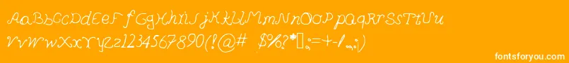Pedersenfont Font – White Fonts on Orange Background