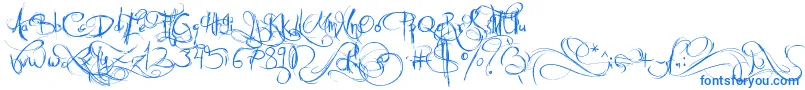 JellykaCastleSQueen Font – Blue Fonts on White Background