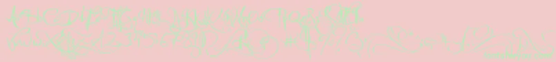 JellykaCastleSQueen-Schriftart – Grüne Schriften auf rosa Hintergrund