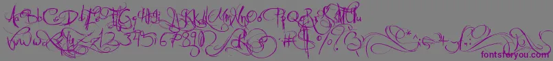 More about JellykaCastleSQueen Font JellykaCastleSQueen Font – Purple Fonts on Gray Background