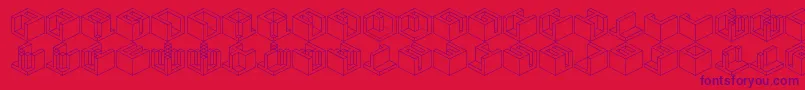 Qbicle3Brk Font – Purple Fonts on Red Background