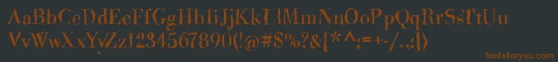フォントBrandomi – 黒い背景に茶色のフォント