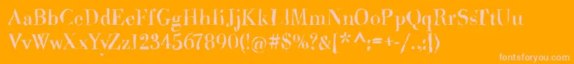 Brandomi Font – Pink Fonts on Orange Background