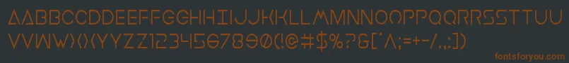 Шрифт Earthorbitercond – коричневые шрифты на чёрном фоне