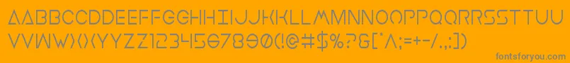 フォントEarthorbitercond – オレンジの背景に灰色の文字