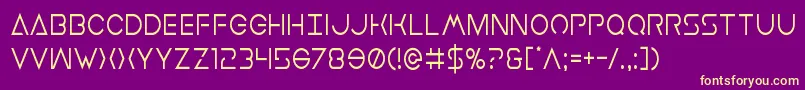 Earthorbitercond Font – Yellow Fonts on Purple Background