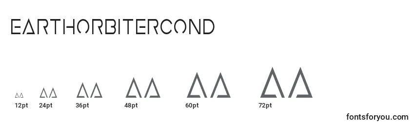 Размеры шрифта Earthorbitercond