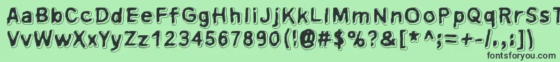 Xsderminatoer Font – Black Fonts on Green Background