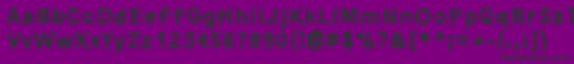 フォントXsderminatoer – 紫の背景に黒い文字