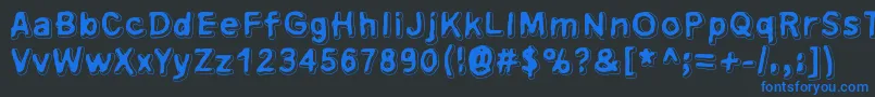 Xsderminatoer Font – Blue Fonts on Black Background