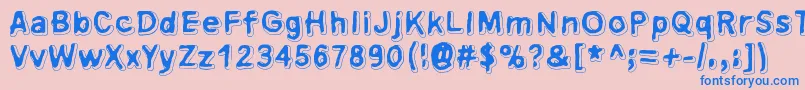 Xsderminatoer Font – Blue Fonts on Pink Background