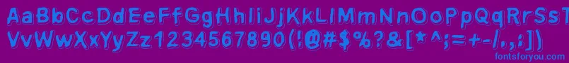 Xsderminatoer Font – Blue Fonts on Purple Background