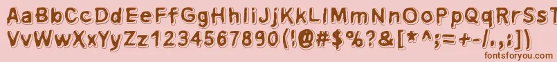 Xsderminatoer Font – Brown Fonts on Pink Background