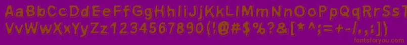 Xsderminatoer Font – Brown Fonts on Purple Background