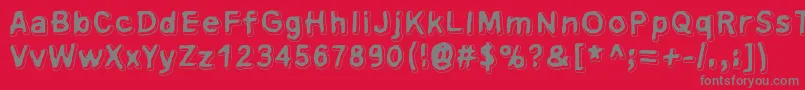 Xsderminatoer Font – Gray Fonts on Red Background