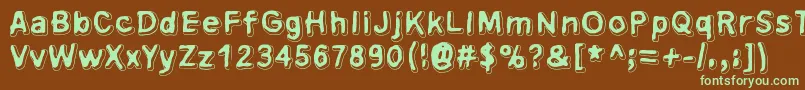 Xsderminatoer Font – Green Fonts on Brown Background