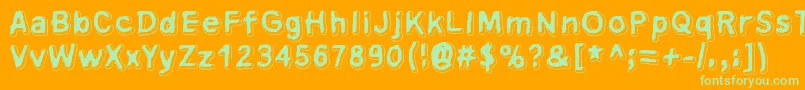 Xsderminatoer Font – Green Fonts on Orange Background