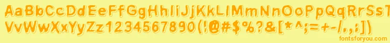 Xsderminatoer Font – Orange Fonts on Yellow Background