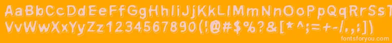 Xsderminatoer Font – Pink Fonts on Orange Background