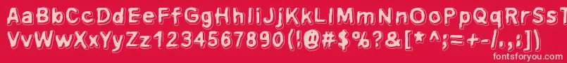 Xsderminatoer Font – Pink Fonts on Red Background