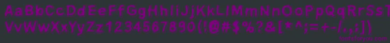 Шрифт Xsderminatoer – фиолетовые шрифты на чёрном фоне
