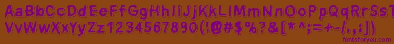 Xsderminatoer Font – Purple Fonts on Brown Background