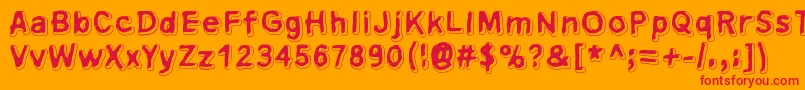 Xsderminatoer Font – Red Fonts on Orange Background