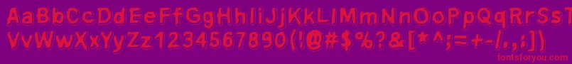 Xsderminatoer Font – Red Fonts on Purple Background