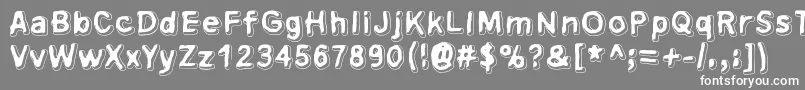 フォントXsderminatoer – 灰色の背景に白い文字