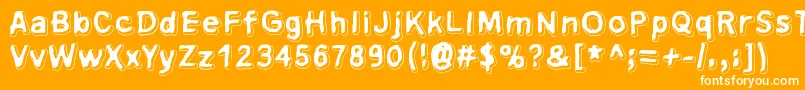 Xsderminatoer Font – White Fonts on Orange Background